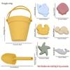 8-teiliges Silikon-Strandspielzeug-Set, tragbares Eltern-Kind-Outdoor-Anti-Fall-Silikon-Spielzeug-Set (Spielzeugzubehör Zufällige Farbanpassung)