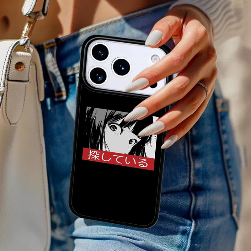 Japanese Anime Aesthetic Eye Phone Case For iPhone 17 Air 14 15 13 12 Max Cover For Apple 14 15 16 16e 11 Pro Max Plus
