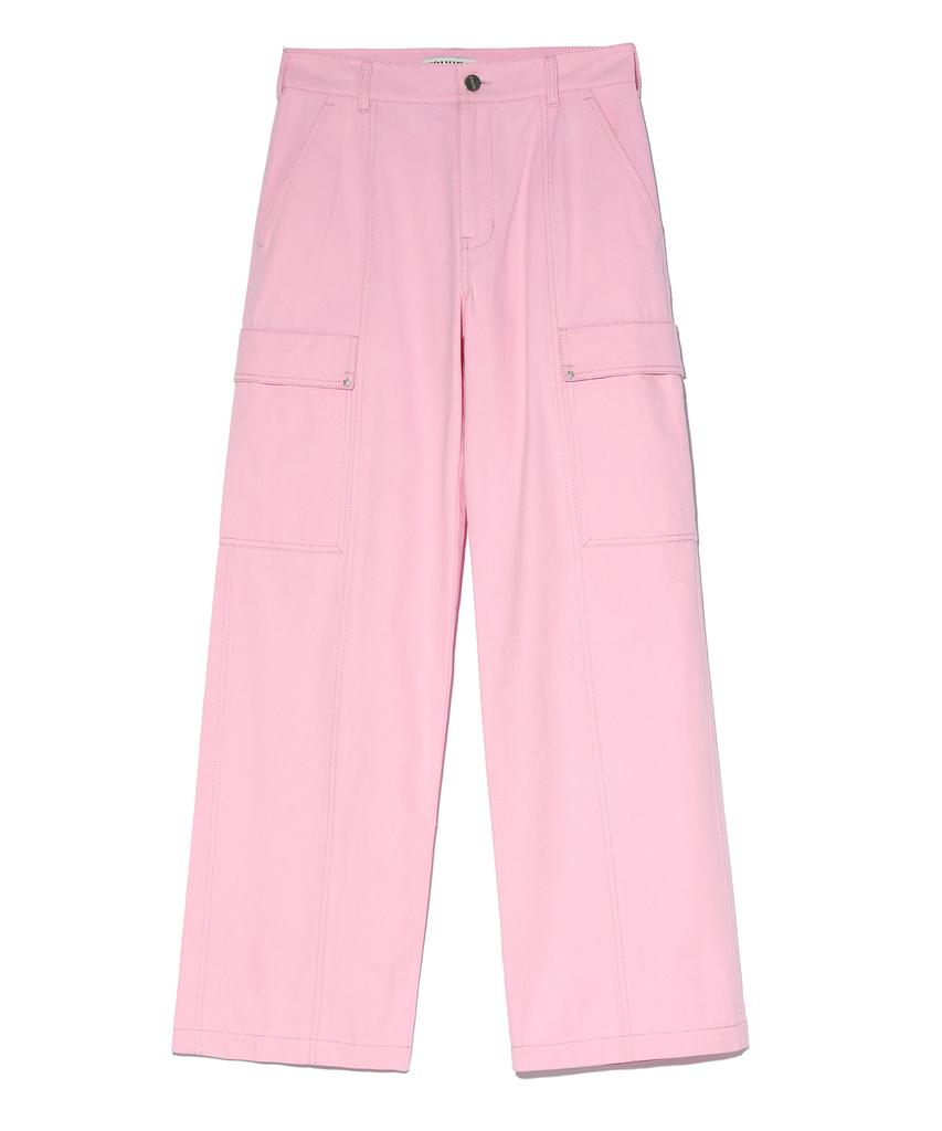 YOUHEE Cotton Cargo Pants Pink