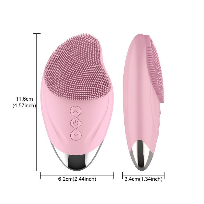 PAKISS Waterproof Rechargeable Facial Cleansing Brush - Portable Skincare Gadget for Daily Face Scrub & Gentle Exfoliating
