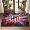 Atletico Madrid Design Crystal Velvet Rug Soft Decorative Mat for Bedroom Entrance