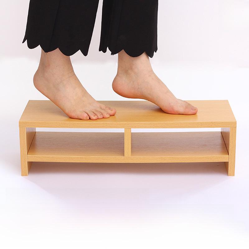 Desktop Monitor Stand with Drawer and Storage Shelf