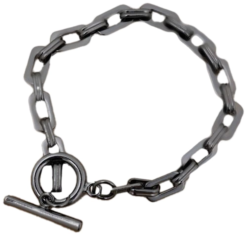 

от Square Chain Bracelet BLK Общая длина 19 см [Azure Mausie] Мужской 251HSB56-252I БЕСПЛАТНО прибл.