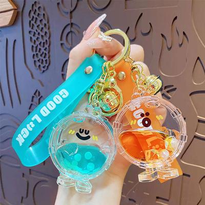 Creative Acrylic Butt Bulging Oil Keychain Men'S And Women'S Schoolbag Pendant Car Key Chain Creative Gift