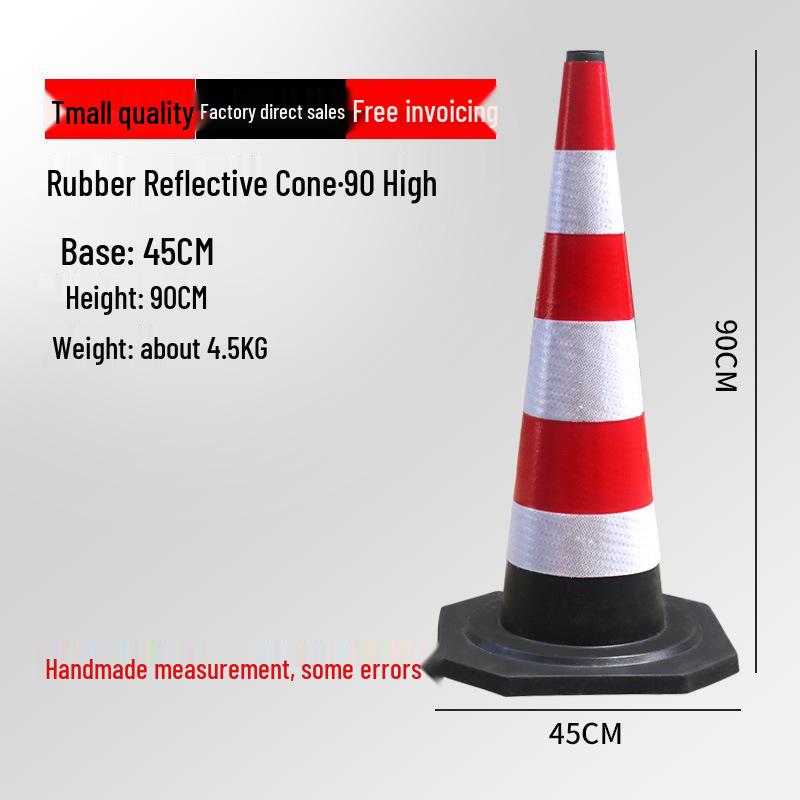 Reflective Traffic Cone Barrier - 70cm/90cm Construction Road Cylinder