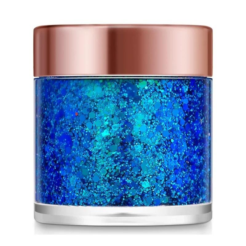 1 Stück Pailletten Körperglitzer Gel Make-up Glitzer für Körper Gesicht Haare Lidschatten, Festival Party Karneval Make-up Dekorationen Lang anhaltend