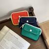 Fashion Solid Color Coin Purse Mini Lightweight Headphone Bag Canvas Cash Wallet Women