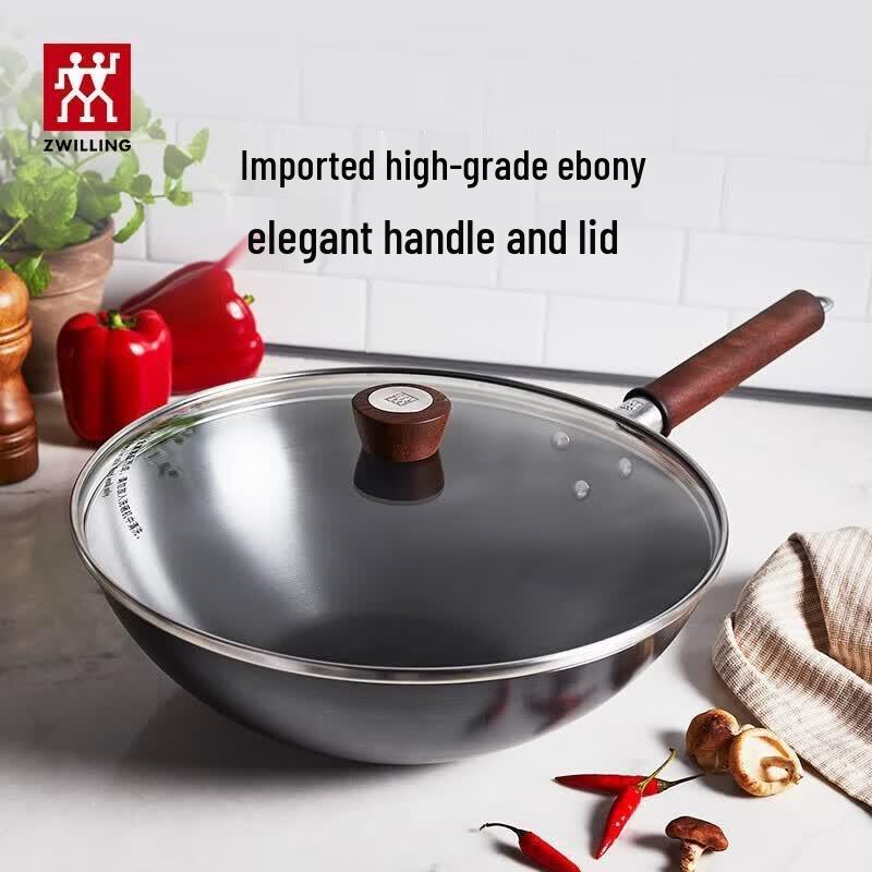 ZWILLING 30cm Non-Coated Refined Iron Wok