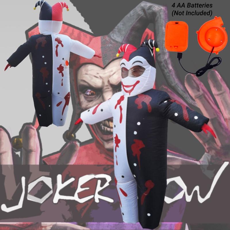 Inflatable Clown Evil Cosplay Costume Party Game Joker Outfits Halloween Adults