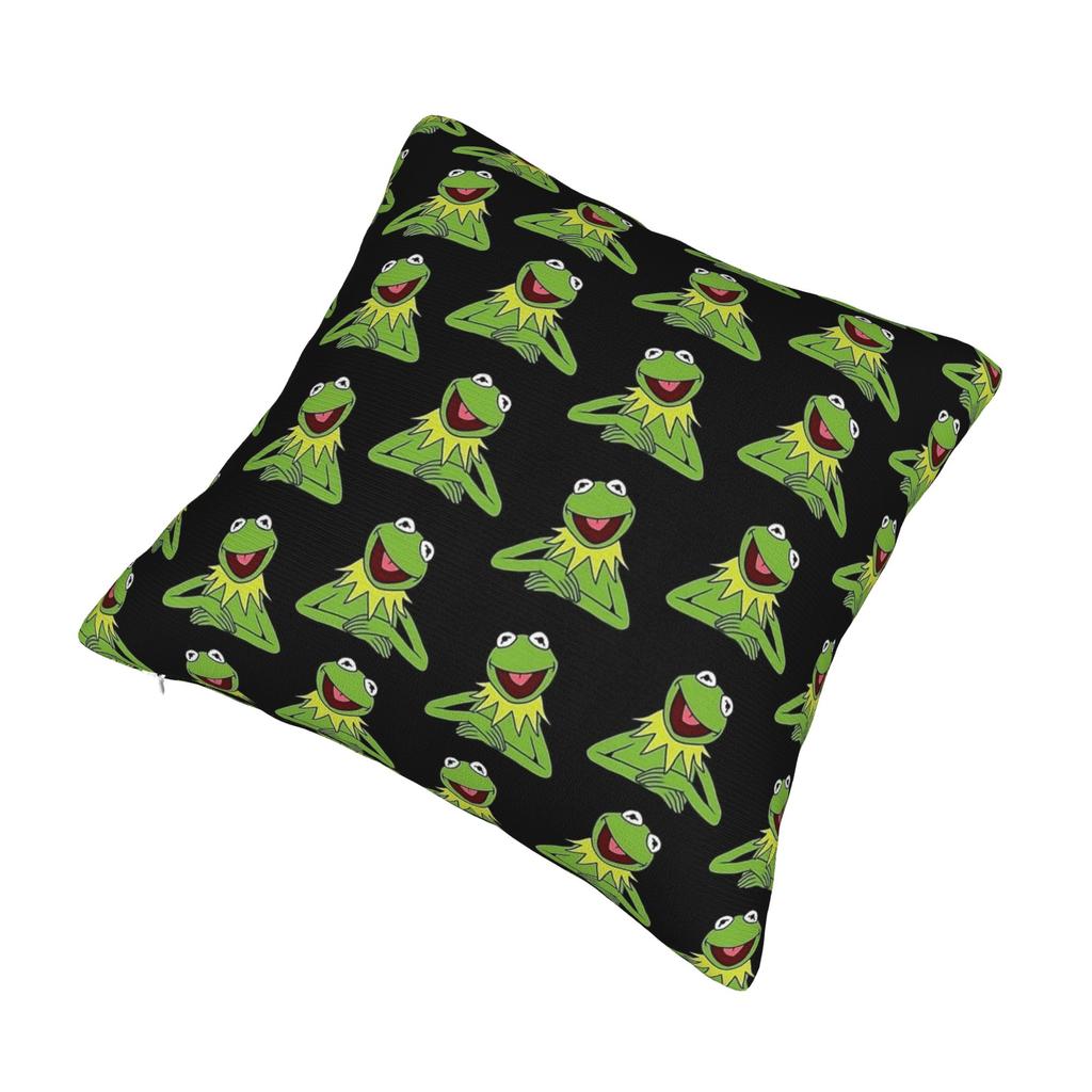 Kermit The Frog Square Pillow Cases Froggy Retro Tv Cushion Cover Funny Decorative Throw Pillow Case Cover For Home 40*40Cm