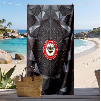 Toalla de Playa con Estampado de Fútbol del Brentford, Toalla Grande Suave de Secado Rápido para Playa, Camping, Natación