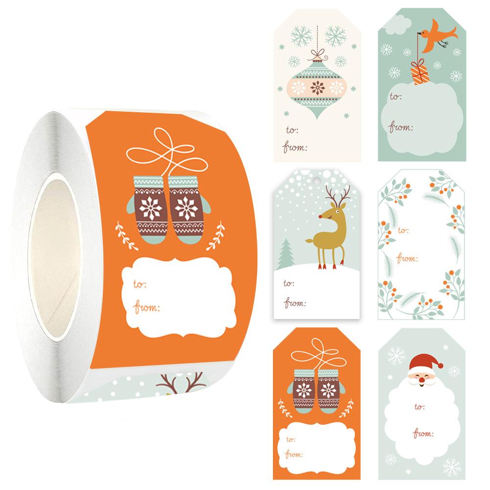Label Paper Phone Stickers Merry Christmas Children X123