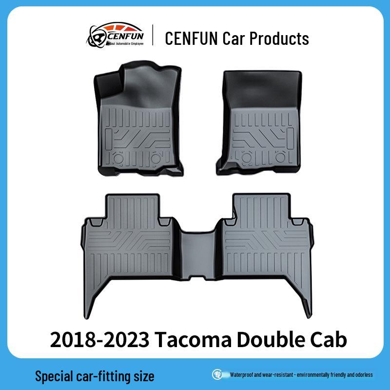 Tacoma Double Cab All-Weather TPE Eco-Friendly Odorless Waterproof Floor Mats (2018-2023)