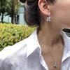 Tancise 925 Sterling Silver Zircon Earrings Drop Earrings For Women Wedding Party Gifts