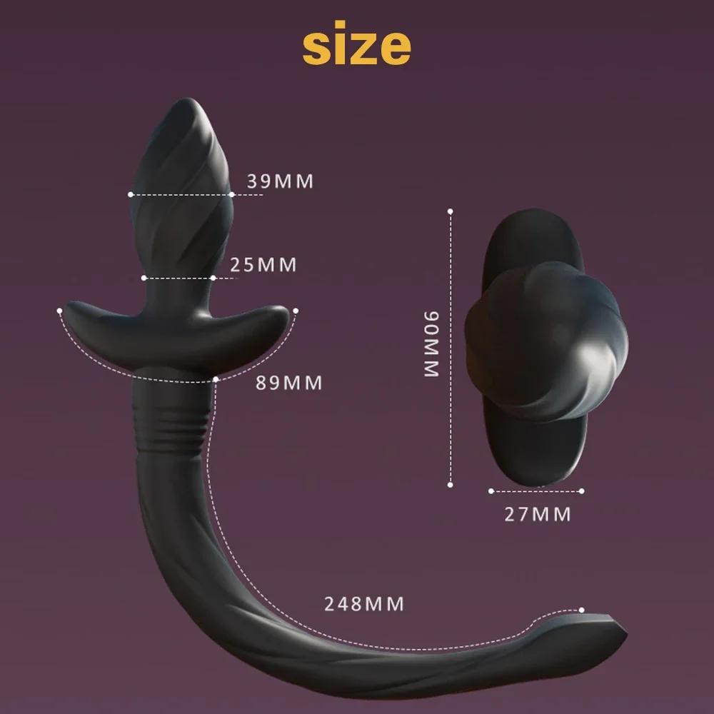 Vibratore Erotico Anale Plug Coda di Cane Stimolatore Punto G Donne Uomini Gioco Erotico Butt Plug Giocattoli per Adulti Sex Shop Massaggiatore Prostatico