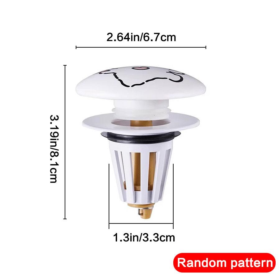 

1Pcs Washbasin Sink Drain Plug, Press Type Washbasin Sink, Anti Odor Plug, Bounce Core Floor Drain Bathroom Sink Clogging Filter