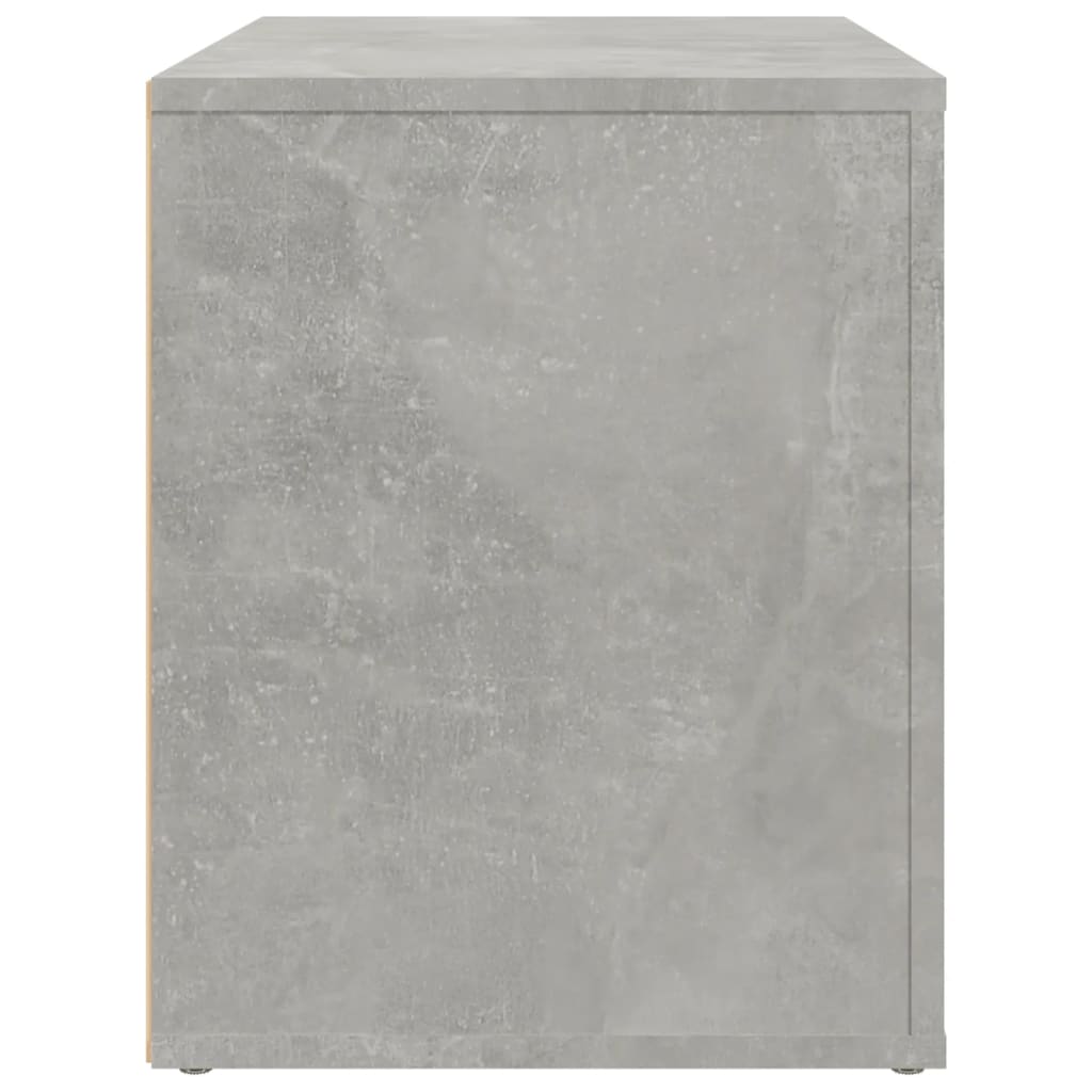 Nightstand Concrete Gray 60 X 36 X 45 Cm Particleboard