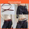 Vintage Style Slim Pu Leather Belt With Pin Buckle For Womens Casual Fashion Accessory