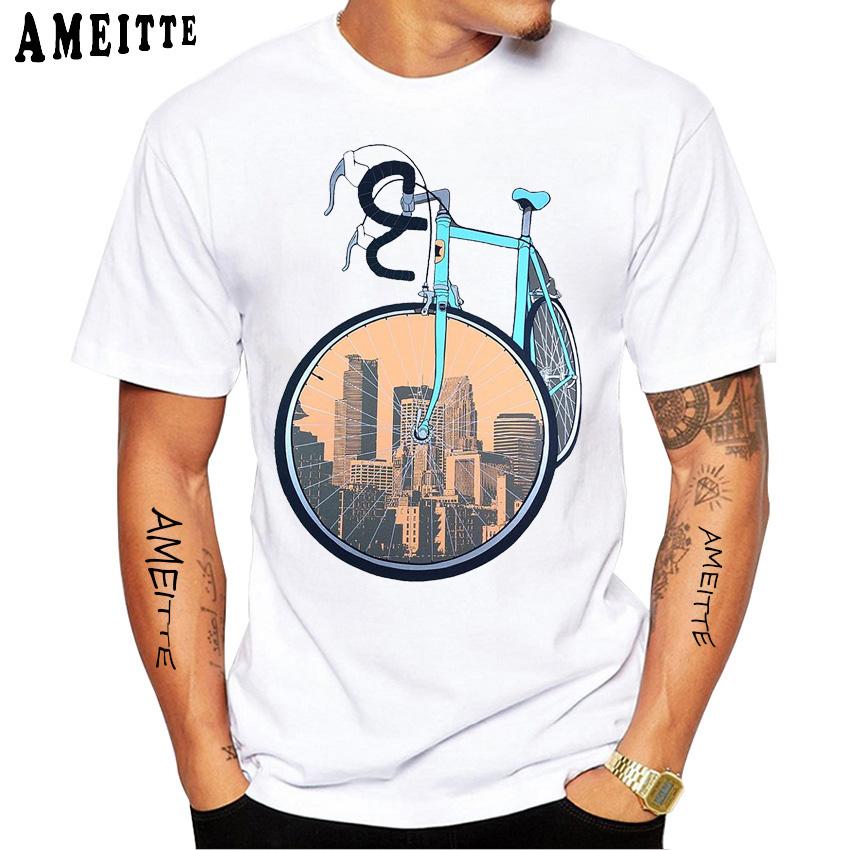 Father Takes Son Ride A Motorcycle Print T-Shirt Summer Men Short Sleeve Funny Bike Soprt White Casual Tops Hip Hop Boy Tees