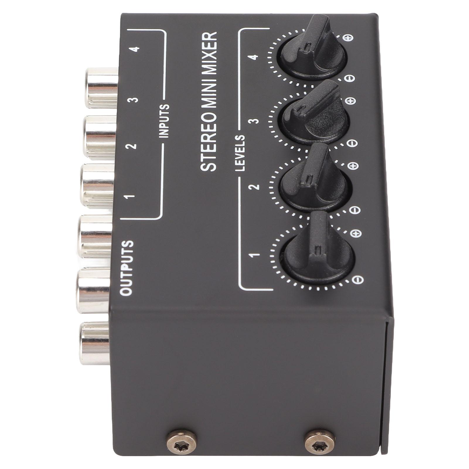 

CX400 4-канальный пассивный микшер Профессиональный стерео 4-канальный микшер для микширования инструментов CD