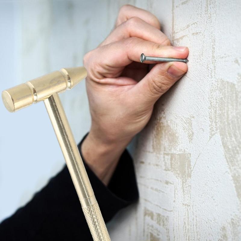 6 In 1 Multifunction Hammers Screwdriver Set Copper Steel Gold Hammers Hand Tool Kit for Watchmaker Jewelers Eating