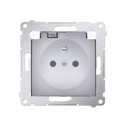 Socket for IP44 Version, Contact Cover with Frame Seal. TRANSPARENT FLAP