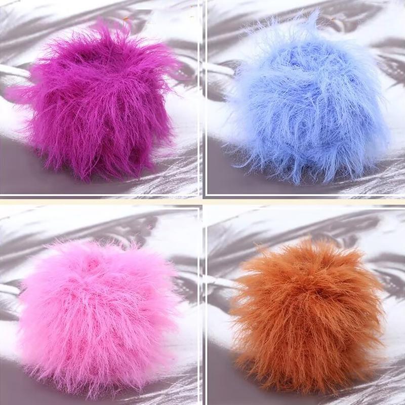 1PC Feather Sweater Nylon DIY Thread Ball Hat Long Thread Scarf Handmade Doll Knitting 200M