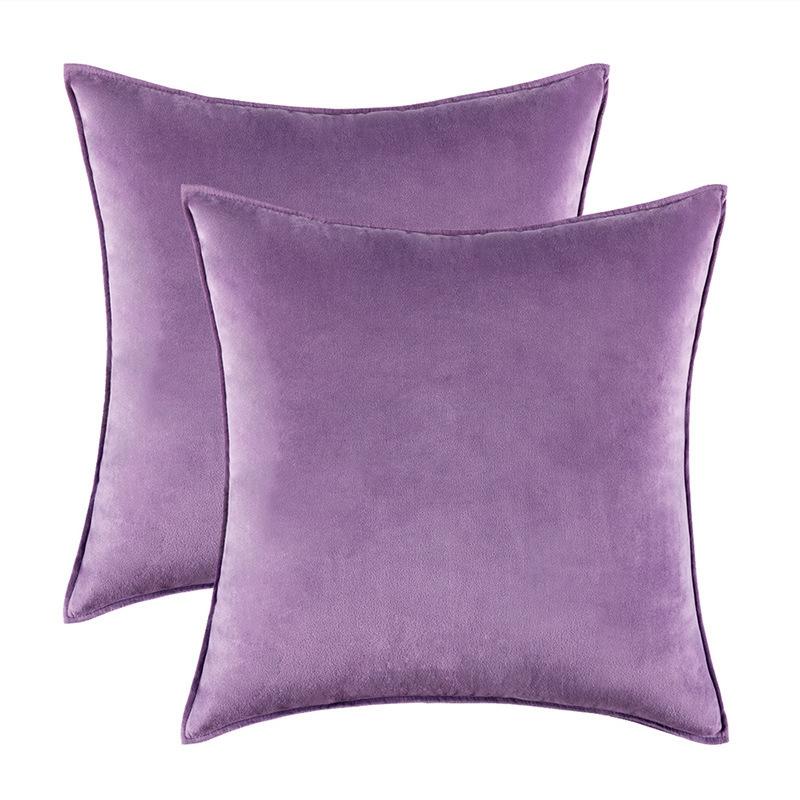 2pcs Luxurious Italy Velvet Pillowslip Throw Pillow Covers High Grade Solid Color Gift Cushion Case For Living Room Sofa Bed