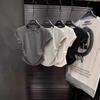 Women's Crew Neck Short Sleeve Fitted Tunic Top Solid Color Casual Summer Tee