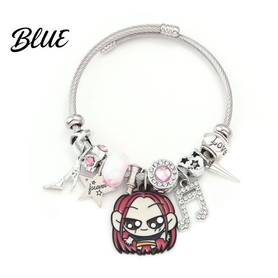 Bracelet Demon Hunters-Inspired Zinc Alloy Enamel Cat Charms Snake Expression