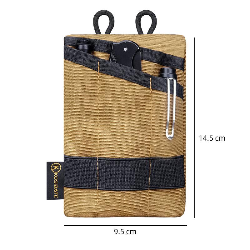 New Outdoor Oxford Cloth Storage Pouch - Multi-Functional Card/Coin/Key Organizer, Portable Hanging Bag for EDC Accessories