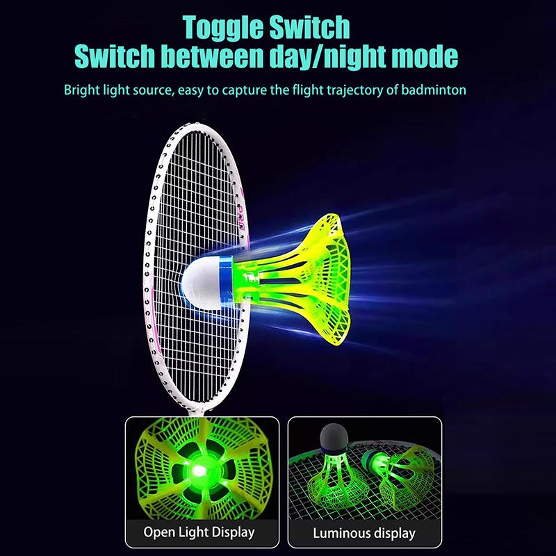 6/12Pcs Led Light-Up Badminton Balls Colorful Led Foamed Sport Badminton Shuttlecocks Children Luminous Badmintons Supplies