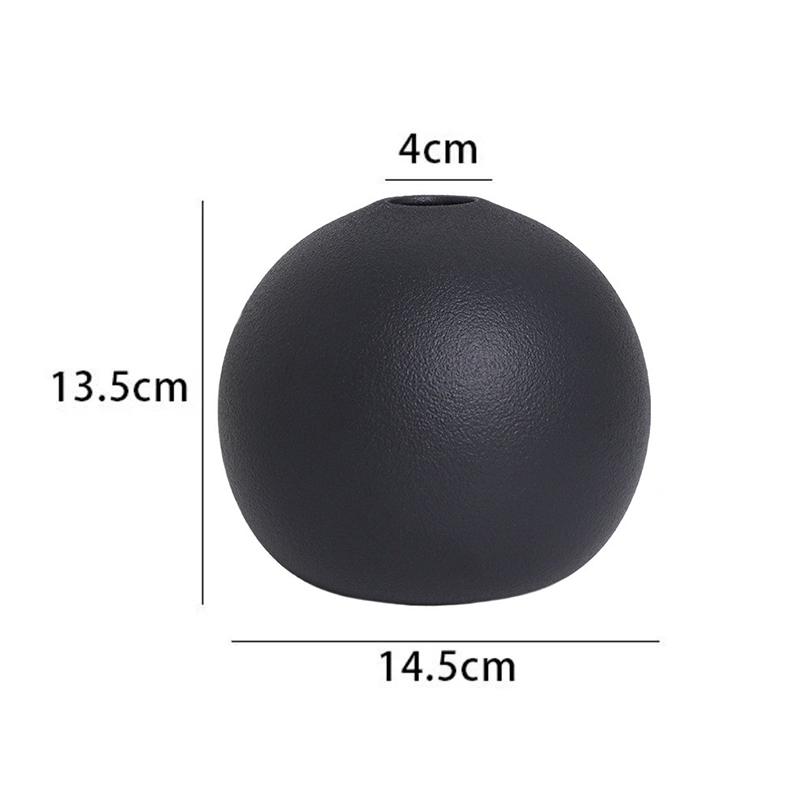 Ceramic Round Oval Vase Ornament Nordic Abstraction Indoor Decorative Home Decor Living Room Table Shelf Interior Decoration