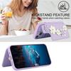For iPhone 13 12 11 Pro Max SE 2026 7 8 Plus X XS XR XS Max Case, Wallet with Card Holder, Cute Flower Design Crossbody Purse