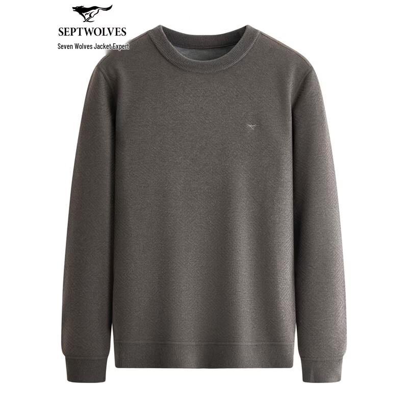SEPTWOLVES Men's Autumn/Winter Wool Blend Pullover Sweater