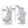 Resin Simulation Bunny Figurine Sitting Standing Position Realistic Easter Decoration Statue Happy Easter Handmade Bunny Model