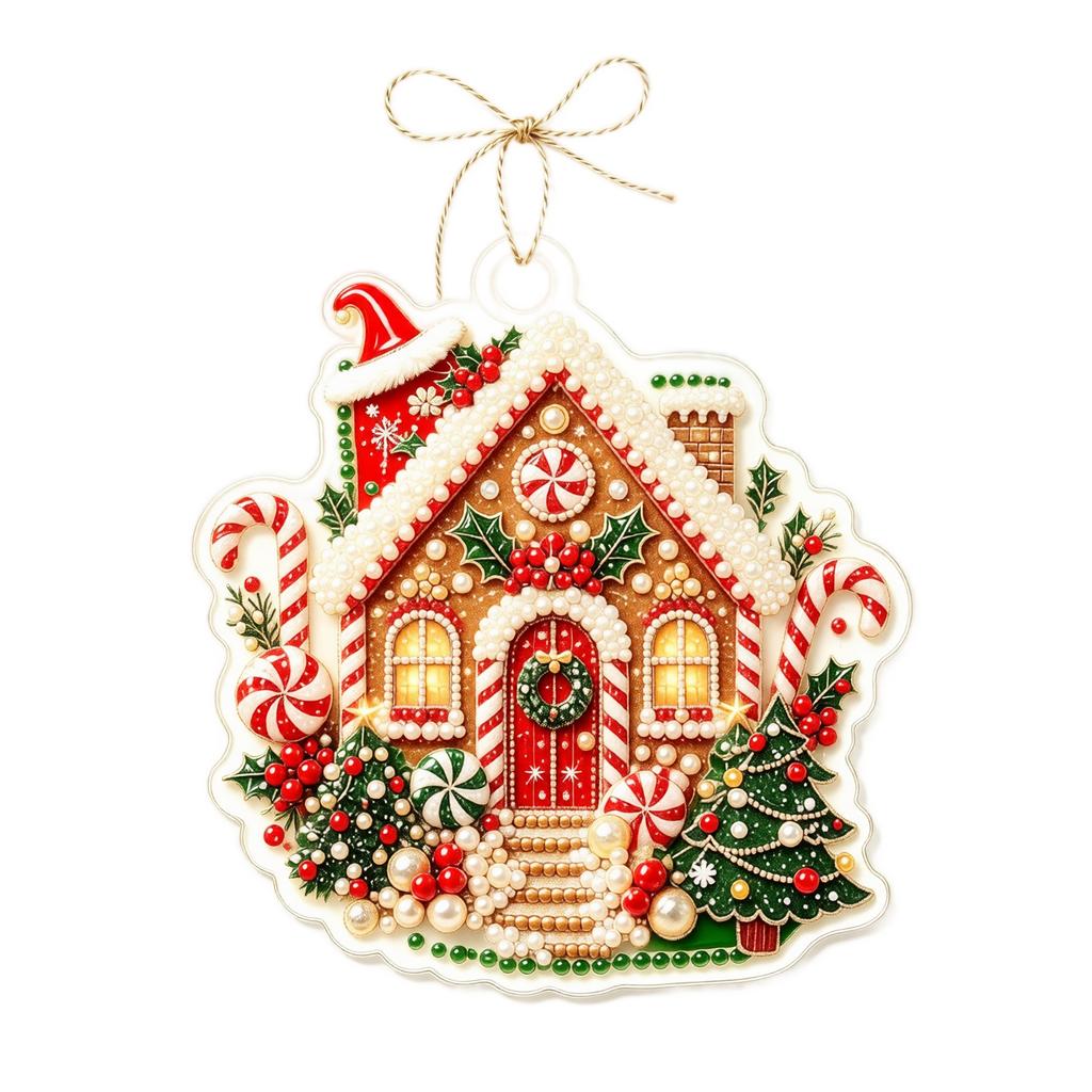 Acrylic Christmas Hanging Ornament Decoration for Holiday Tree and Home Display