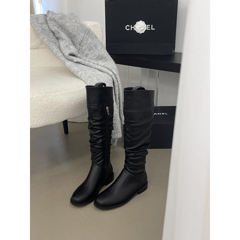 Pleated Pile Boots Tall Boots Long Boots Platform Boots Women's Elastic Skinny Boots Height Boots Knight Spice Girls Boots