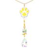 Decorative Paw Shaped Wind Chime Window Hanging Sun Catcher Rainbow Maker for Home Garden Indoor Outdoor Ornament