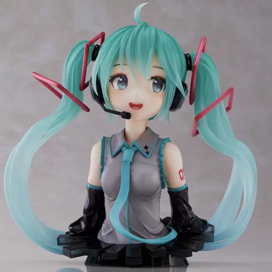 Original Genuine Hatsune Bust Figurine Hatsune Miku Merchandise Gashapon Doll Desktop Display Car Accessory Gift For Girlfriend