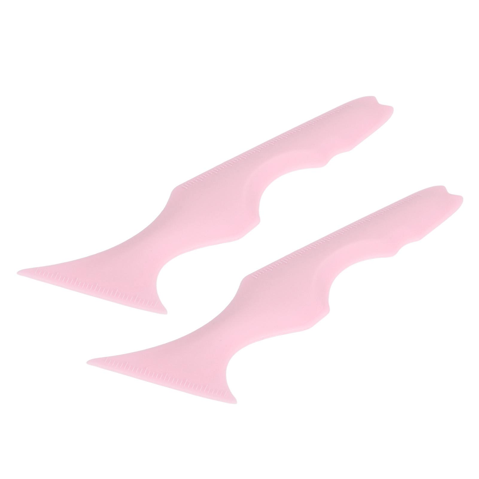 2pcs Stencils Pointed Tip Reusable Waterproof Silicone Aid Stencil for Makeup