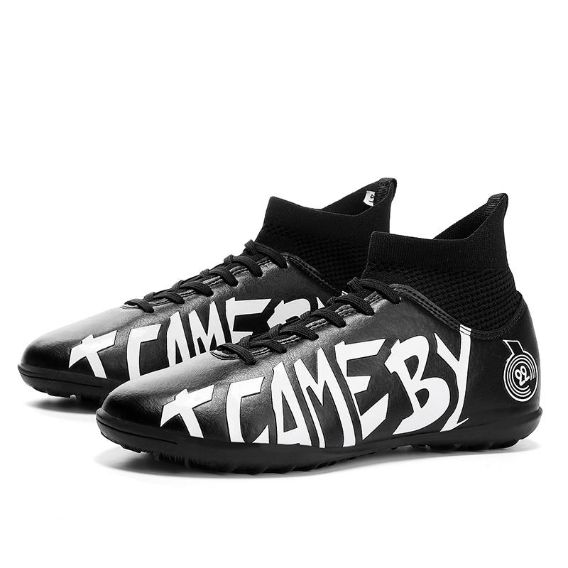 31-48 Men's Elastic Sock Mouth Football Boots Rubber Soft Sole Short Spikes Youth Boys Football Shoes