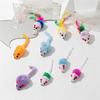 10 Stuks Zacht Fleece Nep Muis Kat Speelgoed Kleurrijk Veer Grappig Spelen Speelgoed voor Katten Kittens Interactieve Bal Kat Speelgoed Kattenkruid