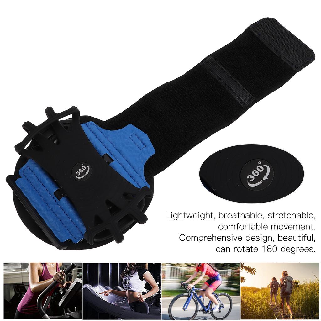 Phone Holder Armband Wrist Case 180 Rotation Detachable Wristband Case for 6.6in Phones