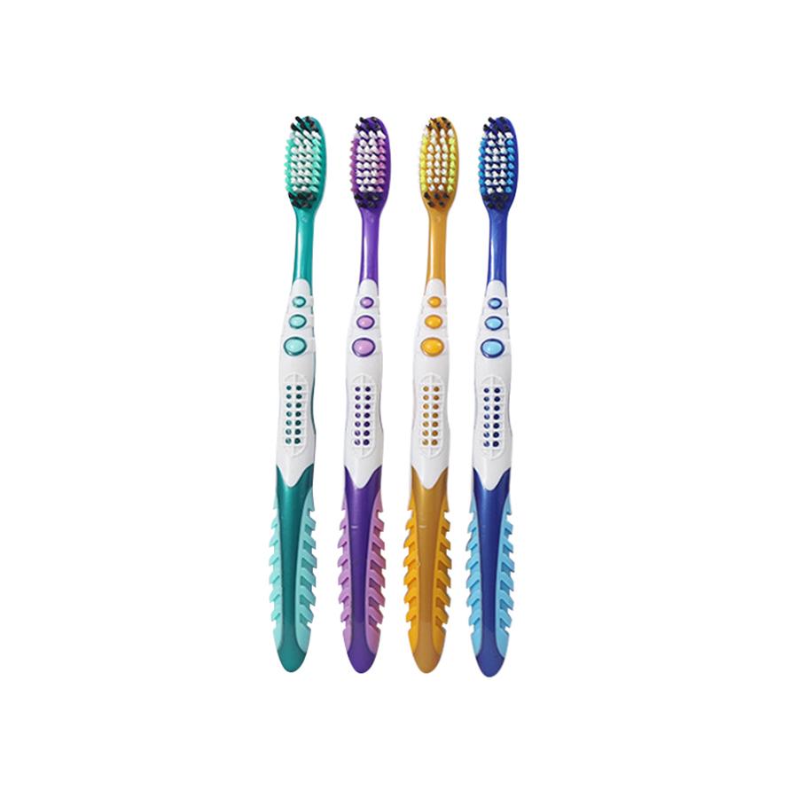 Unknown Color Shipment 4/12pcs Manual Hard Hair Toothbrush for Efficient Oral Cleaning, Individually Packaged for Adults