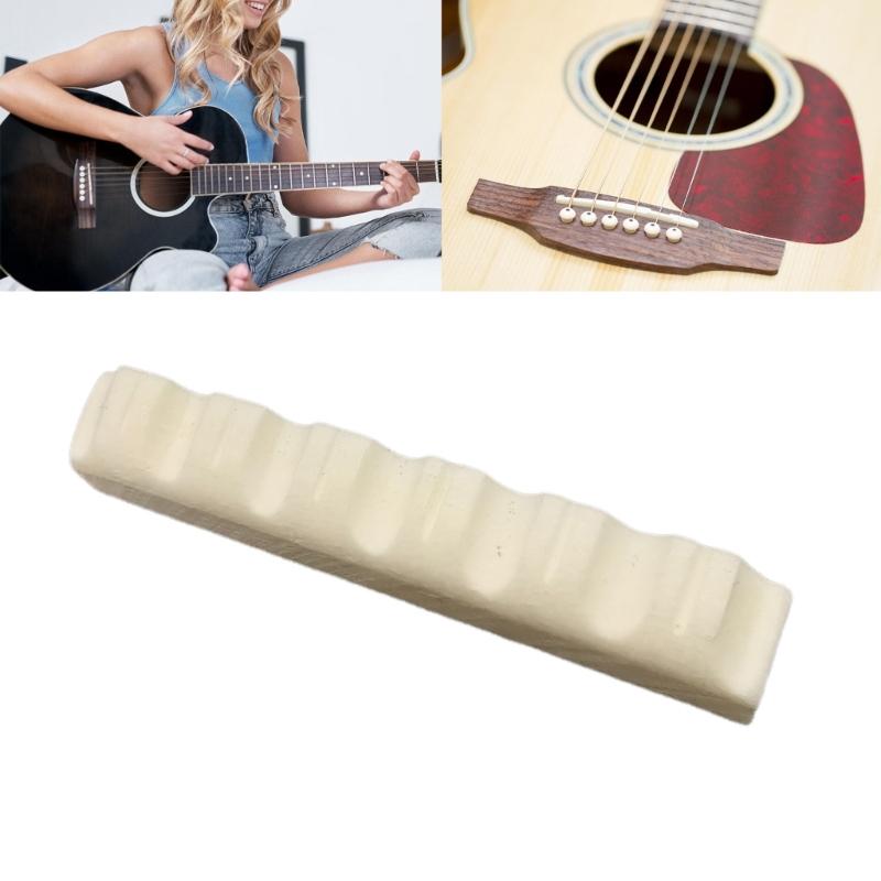 Acoustic Guitar Pre Slotted Bone Nut Replacement Flat Bottom Acoustic Guitar Slotted Bone Nut Guitar Accessories