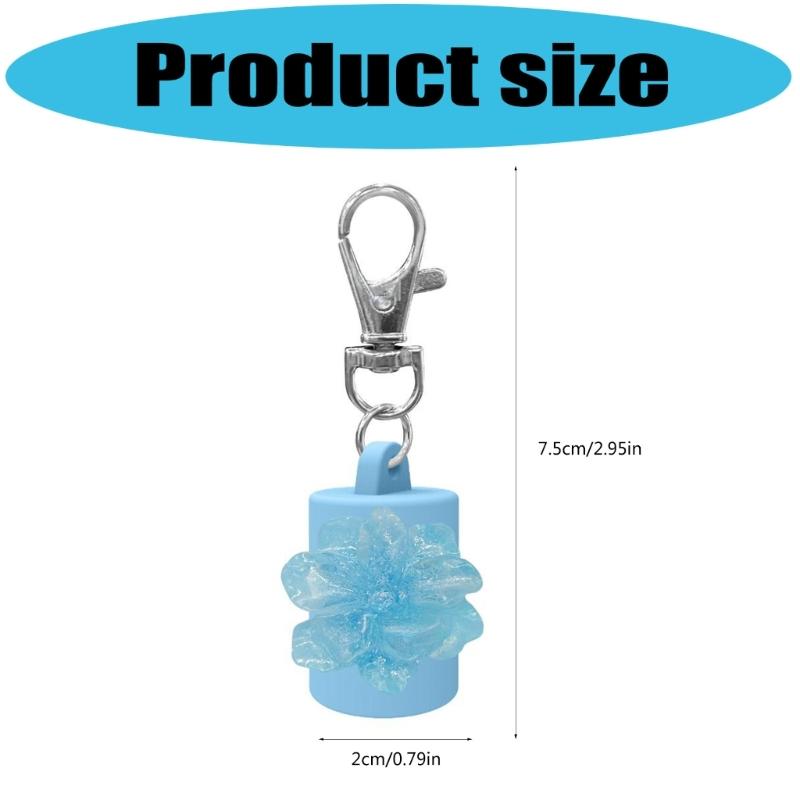 Portable Silicone Lip Gloss Keychain Cap Leak Proof Design Travel Friendly Cosmetic Container For Travel TouchUps