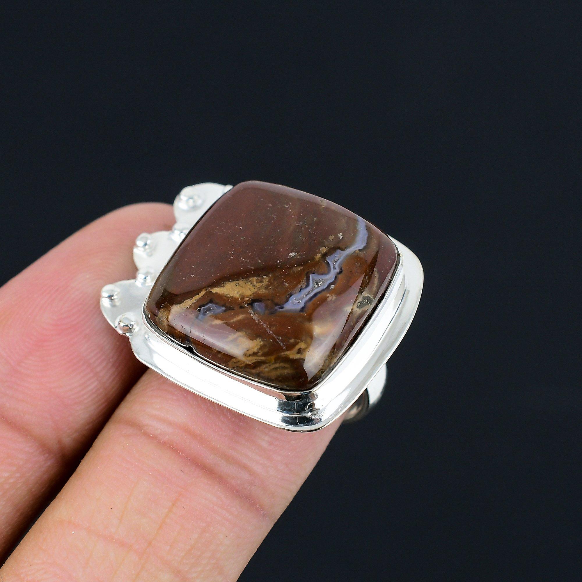 

Daughters Day Deal 925 Silver Natural Noreena Jasper Multi Stone New Ring Size 7 7