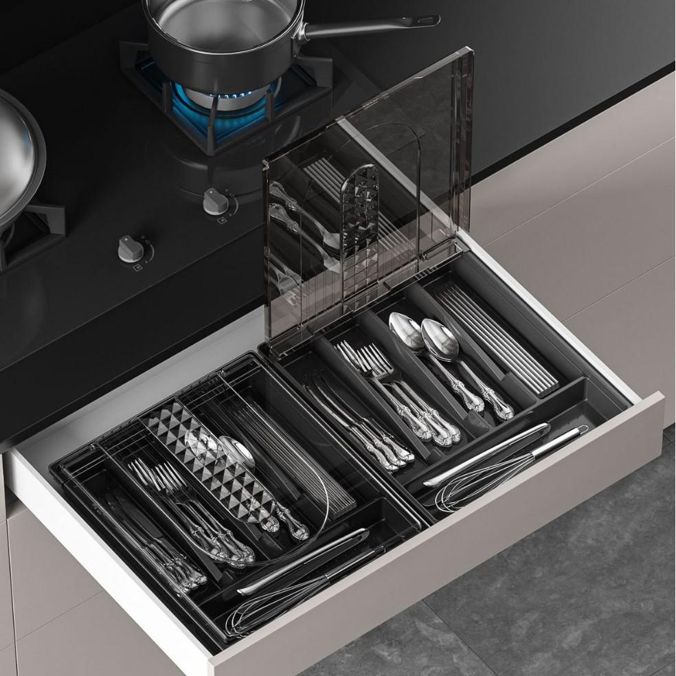 Kitchen Drawer Organizer for Cutlery and Utensils