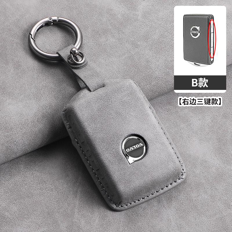 PU Leather Car Key Bag Protection Case for Volvo CX60 CX40 CX90 V40 V50 V70 S60 AWD RDESIGN S40 S90 T6 Car Accessories